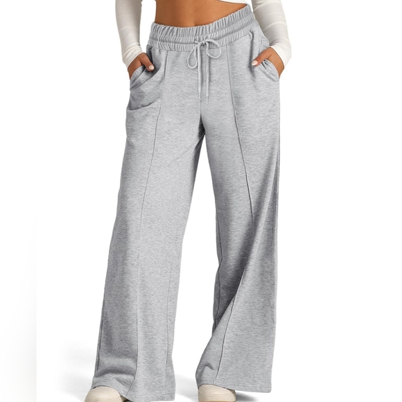 Lovely Rosetta Pants - Women's Gray Wide-Leg Pants